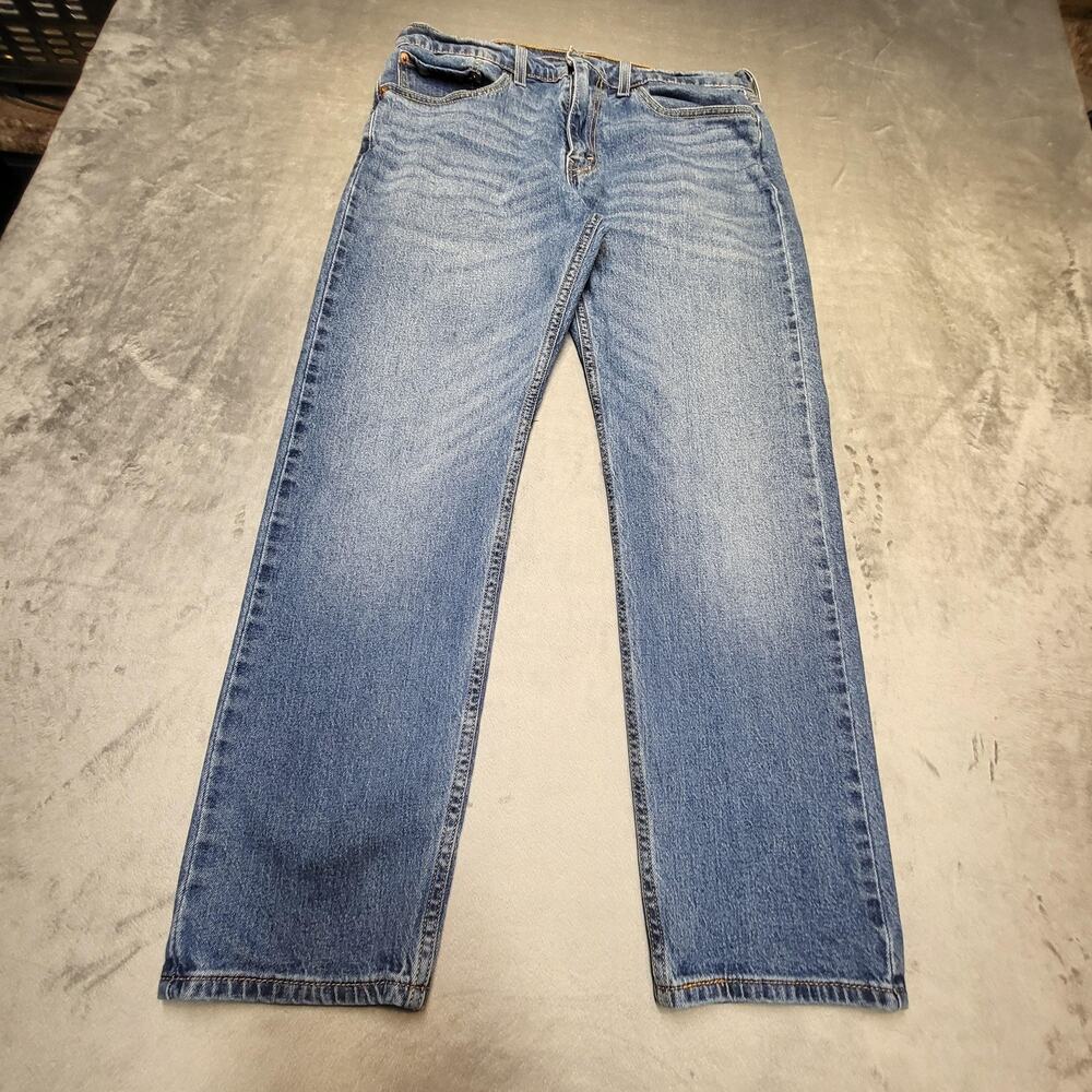 Levis 502 Jeans Mens 32x27 Blue Denim Tapered Stretch San‎ Francisco Classic